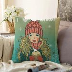 - Sonil-K-2181-Gorsel1 - Realhomes  Kış Temalı Pop Art Desenli Dijital Baskılı Modern Raşel Kadife Yastık Kılıfı Realhomes