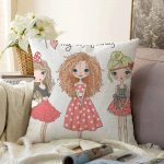 - Sonil-K-2183-Gorsel1 - Realhomes  Best Friends Temalı Dijital Baskılı Modern Raşel Kadife Yastık Kırlent Kılıfı Realhomes