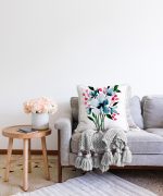 - Sonil-K-2184-Gorsel2 - Realhomes  Modern Çiçek Desenli Dijital Baskılı Dekoratif Raşel Kadife Yastık Kılıfı Realhomes