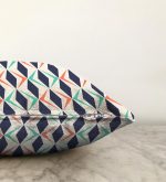 Renkli Geometrik Desenli Dijital Baskılı Modern Raşel Kadife Yastık Kılıfı Realhomes