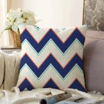 - Sonil-K-2196-Gorsel1 - Realhomes  Renkli Zigzag Desenli Dijital Baskılı Dekoratif Raşel Kadife Kırlent Kılıfı Realhomes