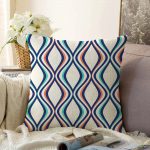 - Sonil-K-2199-Gorsel1 - Realhomes  Özel Tasarım Geometrik Desenli Dijital Baskılı Raşel Kadife Kırlent Kılıfı Realhomes