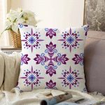 - Sonil-K-2200-Gorsel1 - Realhomes  Renkli Çiçek Desenli Dijital Baskılı Dekoratif Raşel Kadife Yastık Kılıfı Realhomes