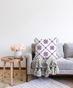 - Sonil-K-2201-Gorsel2 - Realhomes  Modern Çiçek Temalı Dijital Baskılı Dekoratif Raşel Kadife Kırlent Kılıfı Realhomes