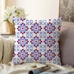 Modern Çiçek Resimli Dijital Baskılı Dekoratif Raşel Kadife Yastık Kılıfı Realhomes