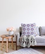 Modern Çiçek Resimli Dijital Baskılı Dekoratif Raşel Kadife Yastık Kılıfı Realhomes