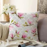 - Sonil-K-2212-Gorsel1 - Realhomes  Geometrik Zeminli Çiçek Temalı Modern Raşel Kadife Yastık Kılıfı Realhomes