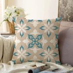 Vizon Zeminli Özel Tasarım Dijital Baskılı Dekoratif Raşel Kadife Yastık Kılıfı Realhomes