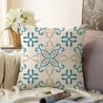 Modern Motifli Dijital Baskılı Dekoratif Raşel Kadife Yastık Kırlent Kılıfı Realhomes