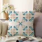 - Sonil-K-2220-Gorsel1 - Realhomes Krem Zeminli Dijital Baskılı Modern Raşel Kadife Yastık Kırlent Kılıfı Realhomes