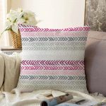 - Sonil-K-2245-Gorsel1 - Realhomes  Renkli Zigzag Motifli Dijital Baskılı Kırlent Raşel Kadife Yastık Kılıfı Realhomes