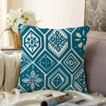 - Sonil-K-2255-Gorsel1 - Realhomes  Özel Tasarım Geometrik Motifli Dijital Baskılı Raşel Kadife Kırlent Kılıfı Realhomes