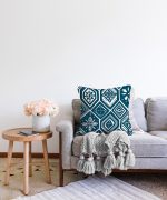 - Sonil-K-2255-Gorsel2 - Realhomes  Özel Tasarım Geometrik Motifli Dijital Baskılı Raşel Kadife Kırlent Kılıfı Realhomes