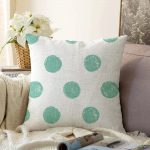 - Sonil-K-2259-Gorsel1 - Realhomes  Mind Yeşili Puantiyeli Dijital Baskılı Dekoratif Raşel Kadife Yastık Kılıfı Realhomes