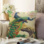 - Sonil-K-226-Gorsel1 - Realhomes  Tavuz Kuşu Dijital Baskılı Dekoratif Raşel Kadife Yastık Kırlent Kılıfı Realhomes
