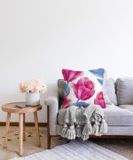 - Sonil-K-2262-Gorsel2 - Realhomes  Sulu Boya Lale Temalı Dekoratif Kırlent Raşel Kadife Yastık Kılıfı Realhomes