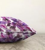 Sulu Boya Yaprak Temalı Dijital Baskılı Modern Raşel Kadife Kırlent Kılıfı Realhomes