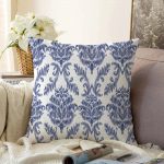 - Sonil-K-2268-Gorsel1 - Realhomes  Modern Damask Temalı Dijital Baskılı Dekoratif Raşel Kadife Kırlent Kılıfı Realhomes