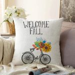 - Sonil-K-2278-Gorsel1 - Realhomes Welcome Fall Yazılı Dijital Baskılı Dekoratif Raşel Kadife Yastık Kırlent Kılıfı Realhomes