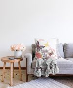 - Sonil-K-2282-Gorsel2 - Realhomes  Özel Tasarım Renkli Kelebek Desenli Dijital Baskılı Raşel Kadife Yastık Kılıfı Realhomes