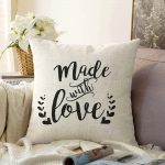 - Sonil-K-2286-Gorsel1 - Realhomes  Made With Love Yazılı Dijital Baskılı Modern Raşel Kadife Kırlent Kılıfı Realhomes