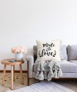 - Sonil-K-2286-Gorsel2 - Realhomes  Made With Love Yazılı Dijital Baskılı Modern Raşel Kadife Kırlent Kılıfı Realhomes