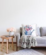 - Sonil-K-2288-Gorsel2 - Realhomes  Sulu Boyalı Çiçek Desenli Dijital Baskılı Dekoratif Raşel Kadife Kırlent Kılıfı Realhomes