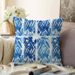 - Sonil-K-2290-Gorsel1 - Realhomes  Geometrik Baklava Desenli Dijital Baskılı Modern Raşel Kadife Kırlent Kılıfı Realhomes