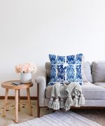 - Sonil-K-2290-Gorsel2 - Realhomes  Geometrik Baklava Desenli Dijital Baskılı Modern Raşel Kadife Kırlent Kılıfı Realhomes