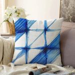 - Sonil-K-2291-Gorsel1 - Realhomes  Geometrik Sulu Boyalı Dijital Baskılı Dekoratif Raşel Kadife Yastık Kılıfı Realhomes