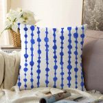 - Sonil-K-2296-Gorsel1 - Realhomes Mavi Çizgili Desenli Dijital Baskılı Modern Raşel Kadife Kırlent Kılıfı Realhomes