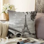 - Sonil-K-230-Gorsel1 - Realhomes  Eyfel Kulesi Dijital Baskılı Dekoratif Raşel Kadife Yastık Kırlent Kılıfı Realhomes