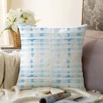 - Sonil-K-2311-Gorsel1 - Realhomes  Su Damlası Temalı Dijital Baskılı Dekoratif Raşel Kadife Kırlent Kılıfı Realhomes