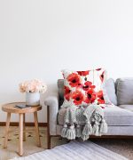 - Sonil-K-2323-Gorsel2 - Realhomes  Kırmızı Çiçekli Dijital Baskılı Dekoratif Raşel Kadife Kırlent Kılıfı Realhomes