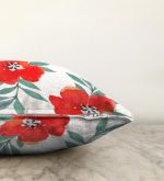 - Sonil-K-2324-Gorsel3 - Realhomes  Beyaz Zeminli Çiçek Desenli Dijital Baskılı Raşel Kadife Yastık Kılıfı Realhomes