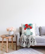 - Sonil-K-2325-Gorsel2 - Realhomes  Saksıdaki Çiçekler Temalı Dijital Baskılı Raşel Kadife Kırlent Kılıfı Realhomes