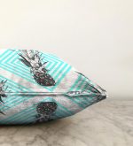 - Sonil-K-2358-Gorsel3 - Realhomes  Geometrik Ananas Desenli Dekoratif Raşel Kadife Yastık Kırlent Kılıfı Realhomes