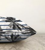 - Sonil-K-2360-Gorsel3 - Realhomes  Çizgili Palmiye Yapraklı Dekoratif Raşel Kadife Yastık Kırlent Kılıfı Realhomes