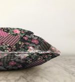 - Sonil-K-2366-Gorsel3 - Realhomes  Desenli Kareler Temalı Dijital Baskılı Dekoratif Raşel Kadife Yastık Kırlent Kılıfı Realhomes
