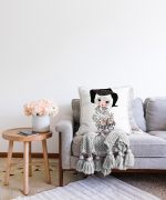 - Sonil-K-2368-Gorsel2 - Realhomes  Fashion Girl Dijital Baskılı Raşel Kadife Yastık Kırlent Kılıfı Realhomes