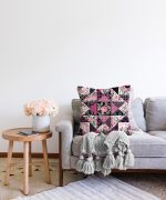 - Sonil-K-2372-Gorsel2 - Realhomes  Mürdüm Renk Patchwork Desenli Dekoratif Raşel Kadife Yastık Kırlent Kılıfı Realhomes