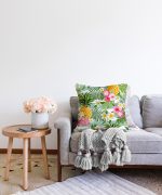 - Sonil-K-2375-Gorsel2 - Realhomes  Tropik Bitki Desenli Dijital Baskılı Raşel Kadife Yastık Kırlent Kılıfı Realhomes