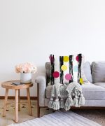 - Sonil-K-2379-Gorsel2 - Realhomes  Dikey Temalı Gökkuşağı Puanlı Desenli Dijital Baskılı Raşel Kadife Yastık Kırlent Kılıfı Realhomes