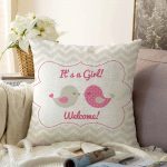 - Sonil-K-2390-Gorsel1 - Realhomes  Gri Zigzag Temalı Kuş Motifli Dekoratif Raşel Kadife Yastık Kırlent Kılıfı Realhomes