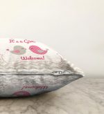 - Sonil-K-2390-Gorsel3 - Realhomes  Gri Zigzag Temalı Kuş Motifli Dekoratif Raşel Kadife Yastık Kırlent Kılıfı Realhomes