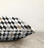 - Sonil-K-2394-Gorsel3 - Realhomes  Renkli Baklava Desenli Dijital Baskılı Raşel Kadife Yastık Kırlent Kılıfı Realhomes