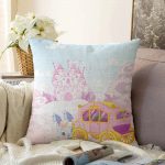 - Sonil-K-2396-Gorsel1 - Realhomes  Şato Temalı Prenses Faytonu Dijital Baskılı Raşel Kadife Yastık Kırlent Kılıfı Realhomes