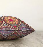 Sarmal Daire Desenli Çini Motifli Dijital Baskılı Raşel Kadife Yastık Kırlent Kılıfı Realhomes