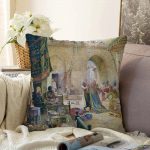 - Sonil-K-241-Gorsel1 - Realhomes  Osmanlı Desen Dijital Baskılı Dekoratif Raşel Kadife Yastık Kırlent Kılıfı Realhomes