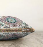 Mint Yeşili Çini Motifli Dekoratif Raşel Kadife Yastık Kırlent Kılıfı Realhomes